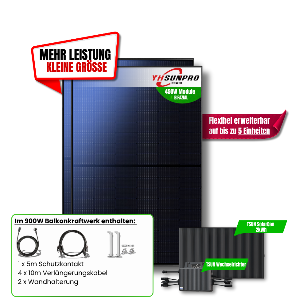 900 Watt SolarCan Balkonkraftwerk