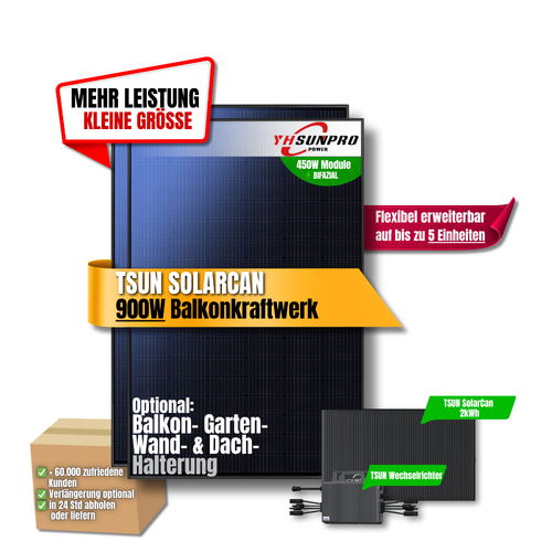 900 Watt SolarCan Balkonkraftwerk