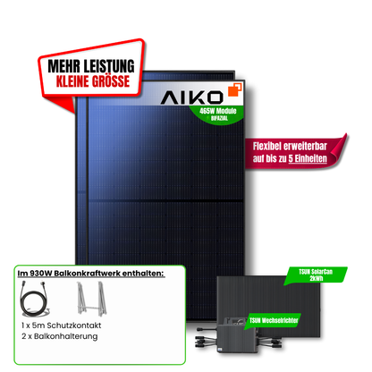 930 Watt SolarCan Balkonkraftwerk