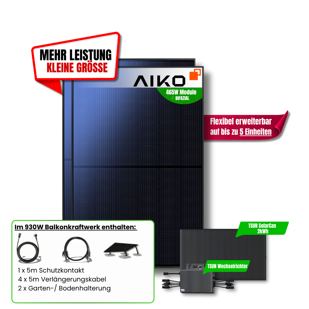 930 Watt SolarCan Balkonkraftwerk