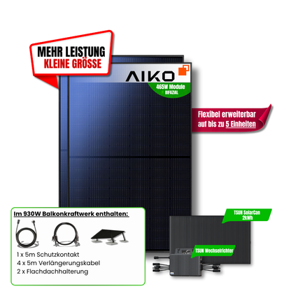 930 Watt SolarCan Balkonkraftwerk