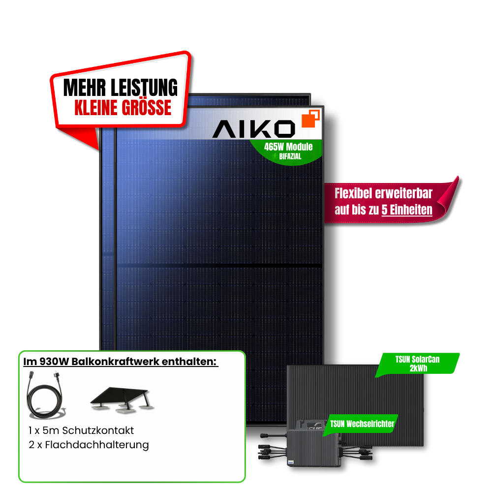 930 Watt SolarCan Balkonkraftwerk