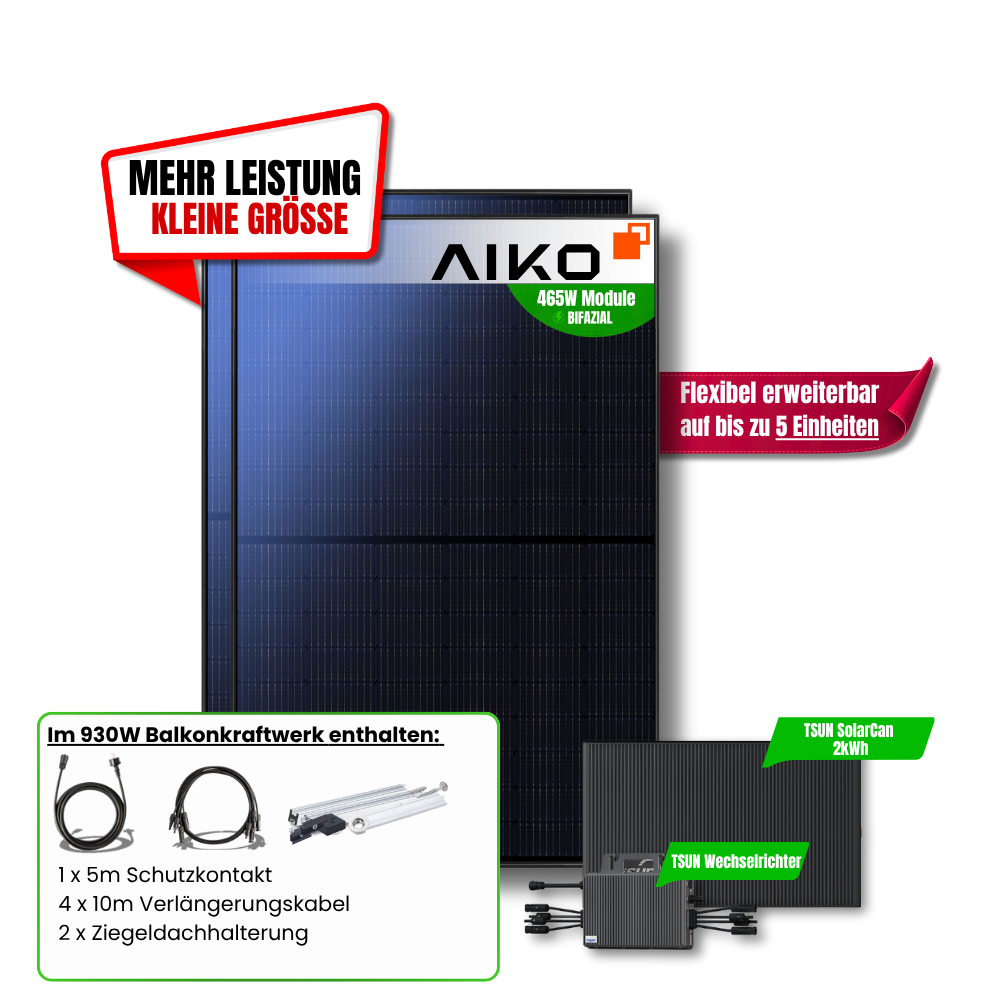 930 Watt SolarCan Balkonkraftwerk