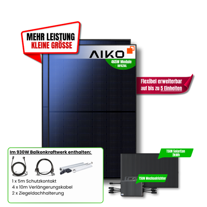 930 Watt SolarCan Balkonkraftwerk