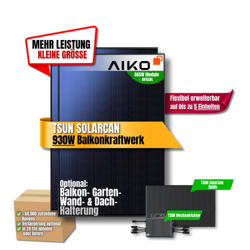 930 Watt SolarCan Balkonkraftwerk