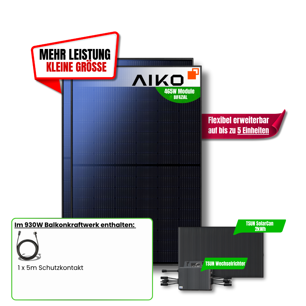 930 Watt SolarCan Balkonkraftwerk