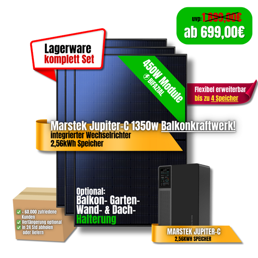 1350W Balkonkraftwerk Marstek 2,56kWh Jupiter-C