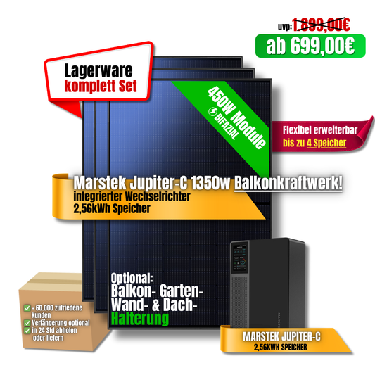 1350W Balkonkraftwerk Marstek 2,56kWh Jupiter-C