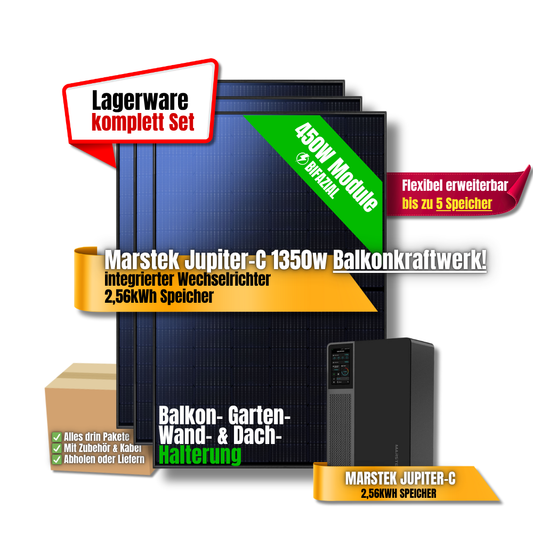 1350W Balkonkraftwerk Marstek 2,56kWh Jupiter-C