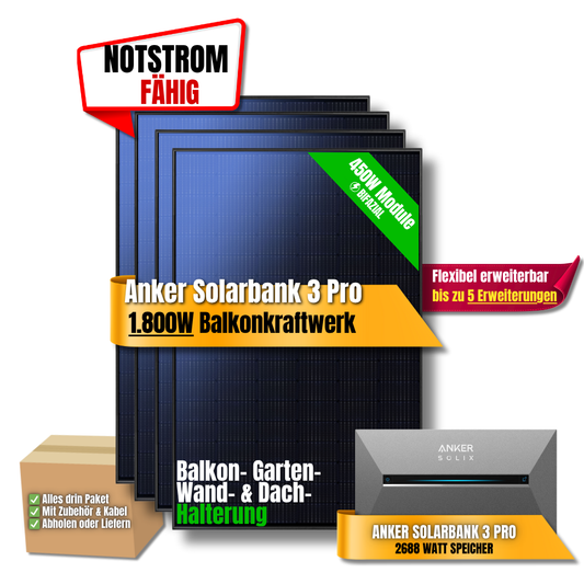 1800W Anker 3 Pro Balkonkraftwerk
