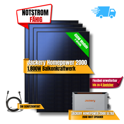 1800W Balkonkraftwerk Jackery HomePower 2000