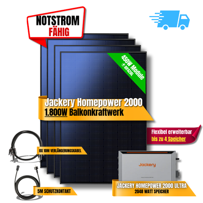 1800W Balkonkraftwerk Jackery HomePower 2000