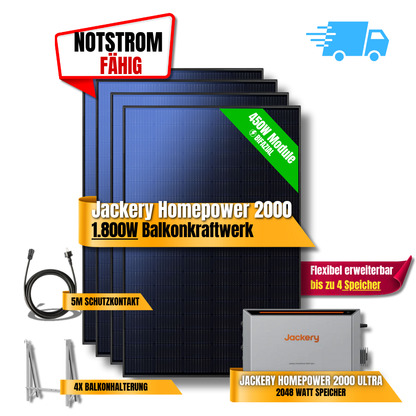 1800W Balkonkraftwerk Jackery HomePower 2000