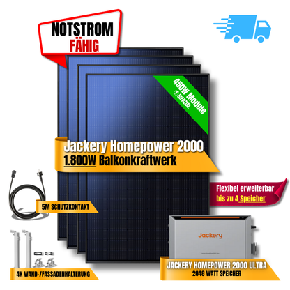 1800W Balkonkraftwerk Jackery HomePower 2000