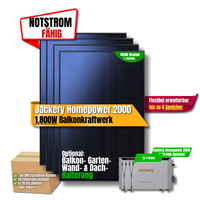 1800 W Balkonkraftwerk Jackery Homepower 2000 Speicher