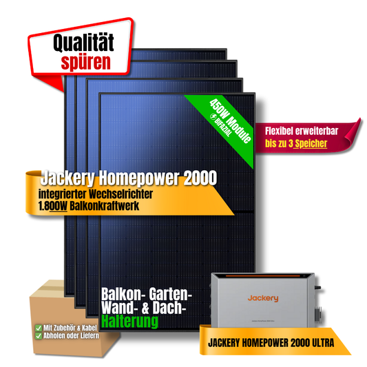 1800W Jackery HomePower 2000 Balkonkraftwerk