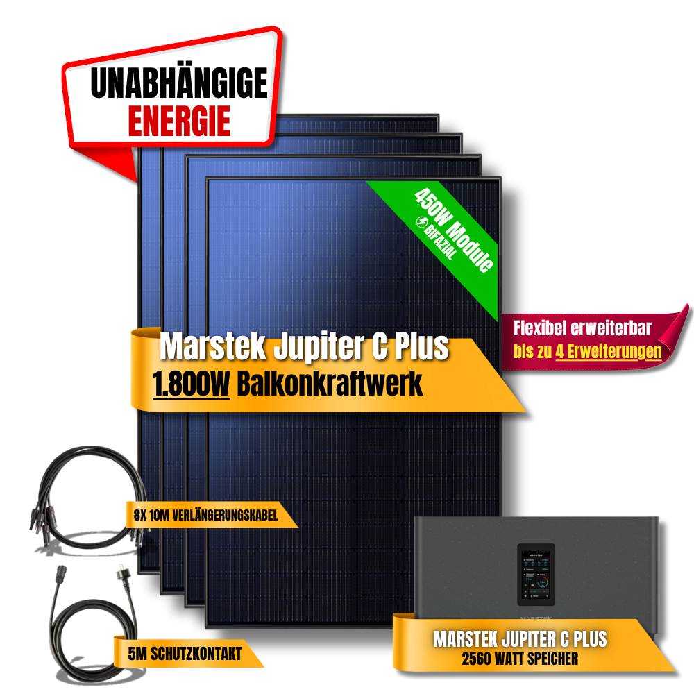 1800W Marstek Jupiter C Plus Balkonkraftwerk
