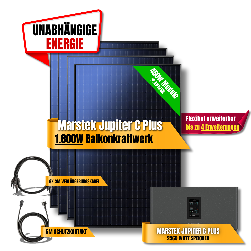 1800W Marstek Jupiter C Plus Balkonkraftwerk