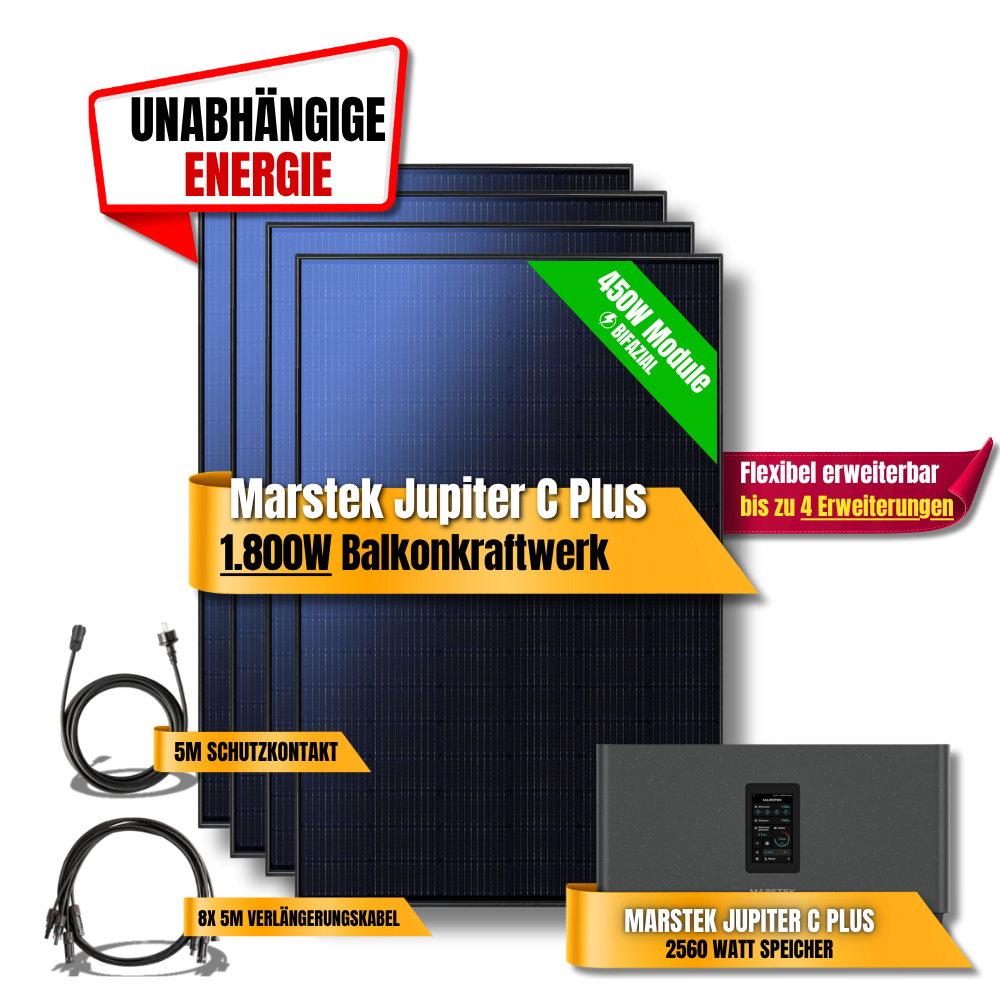 1800W Marstek Jupiter C Plus Balkonkraftwerk