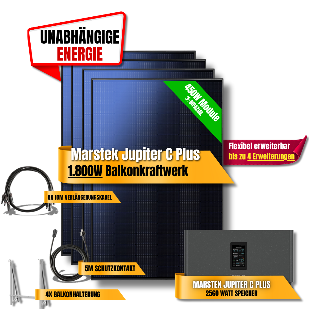 1800W Marstek Jupiter C Plus Balkonkraftwerk