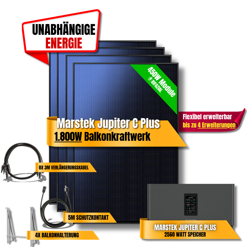 1800W Marstek Jupiter C Plus Balkonkraftwerk