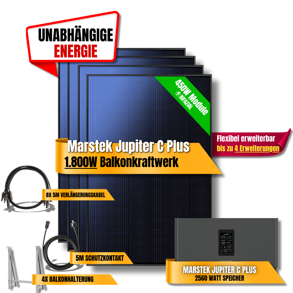 1800W Marstek Jupiter C Plus Balkonkraftwerk