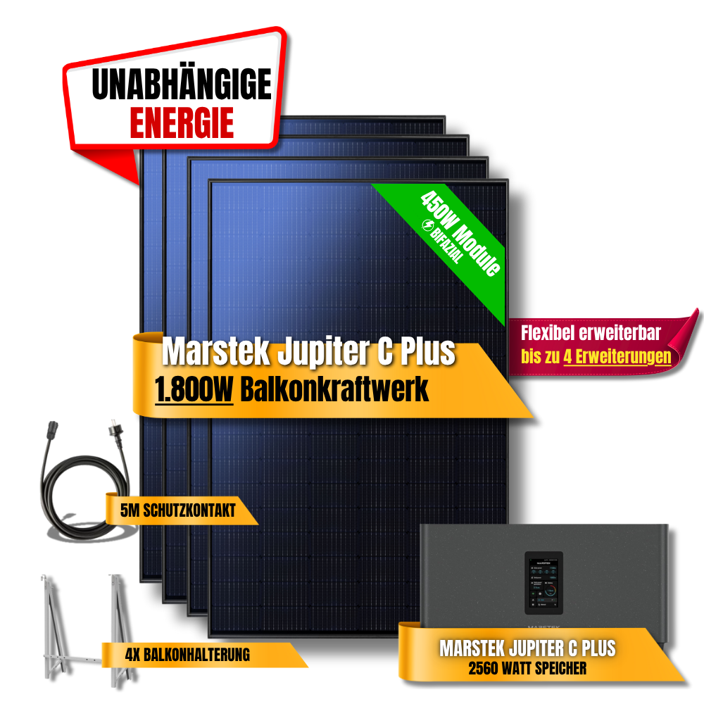 1800W Marstek Jupiter C Plus Balkonkraftwerk