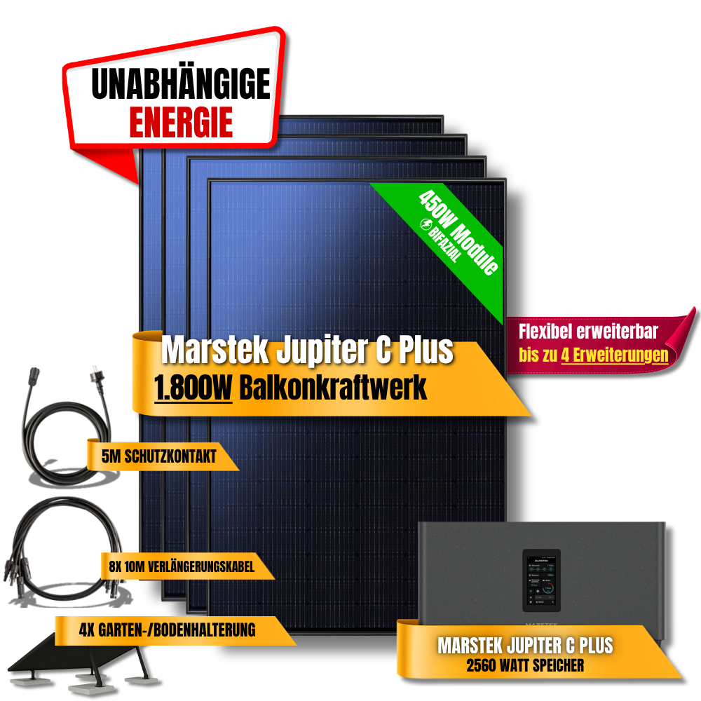1800W Marstek Jupiter C Plus Balkonkraftwerk