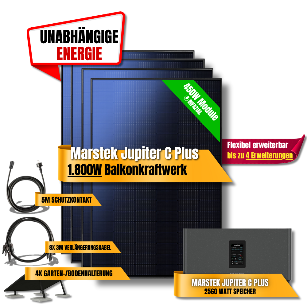 1800W Marstek Jupiter C Plus Balkonkraftwerk