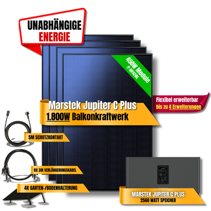1800W Marstek Jupiter C Plus Balkonkraftwerk
