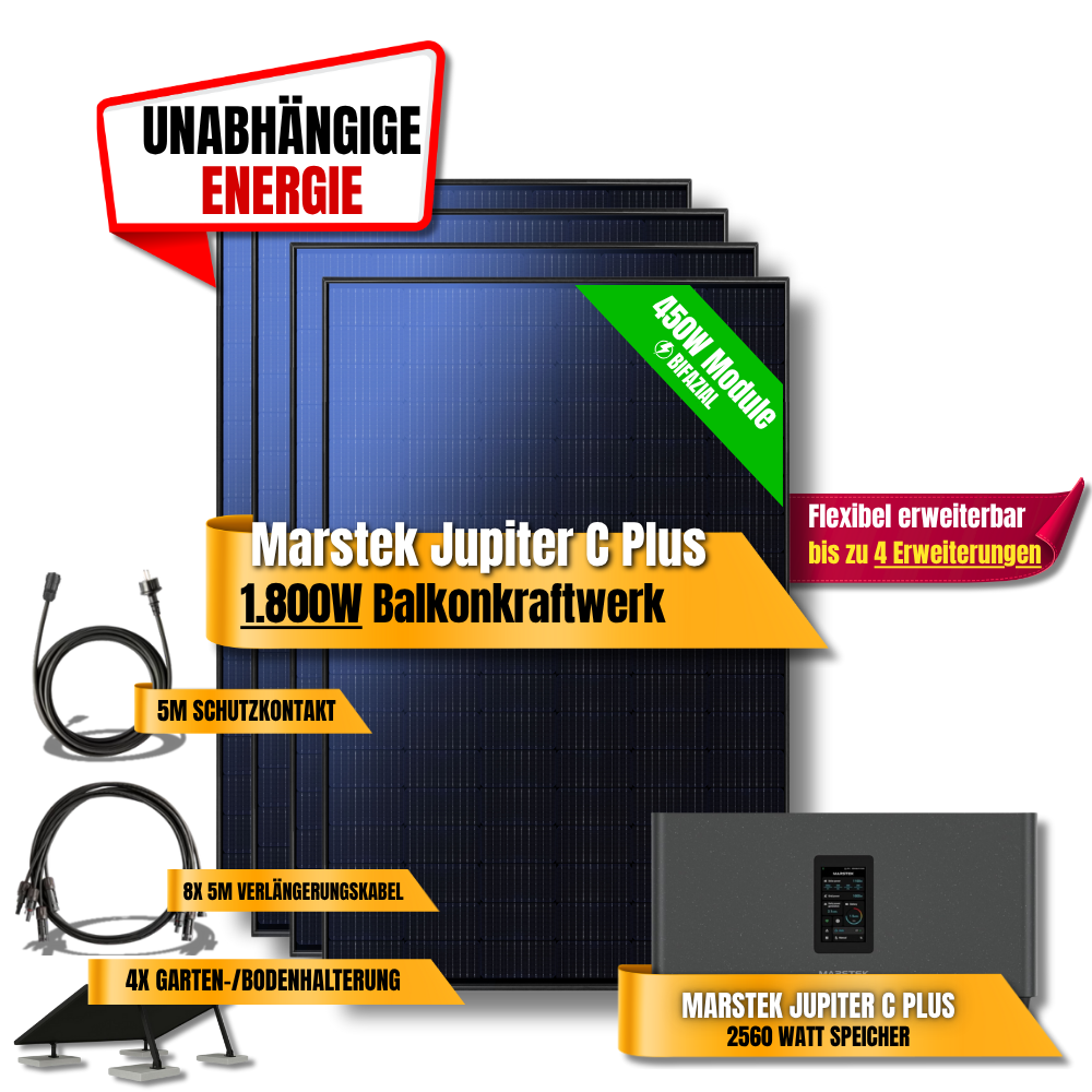 1800W Marstek Jupiter C Plus Balkonkraftwerk