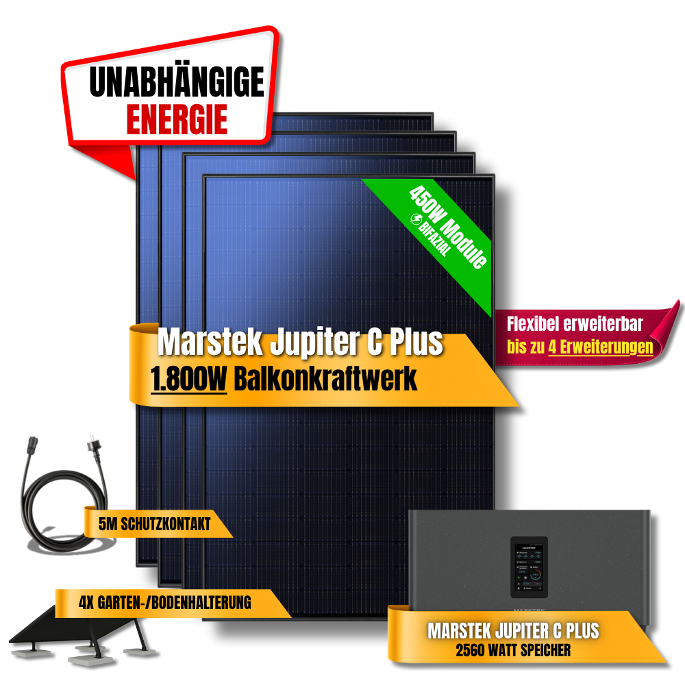 1800W Marstek Jupiter C Plus Balkonkraftwerk