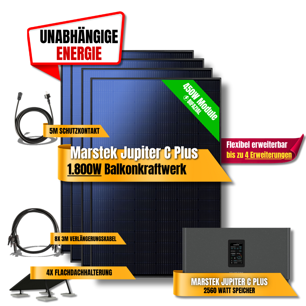 1800W Marstek Jupiter C Plus Balkonkraftwerk