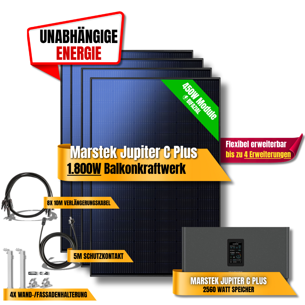 1800W Marstek Jupiter C Plus Balkonkraftwerk
