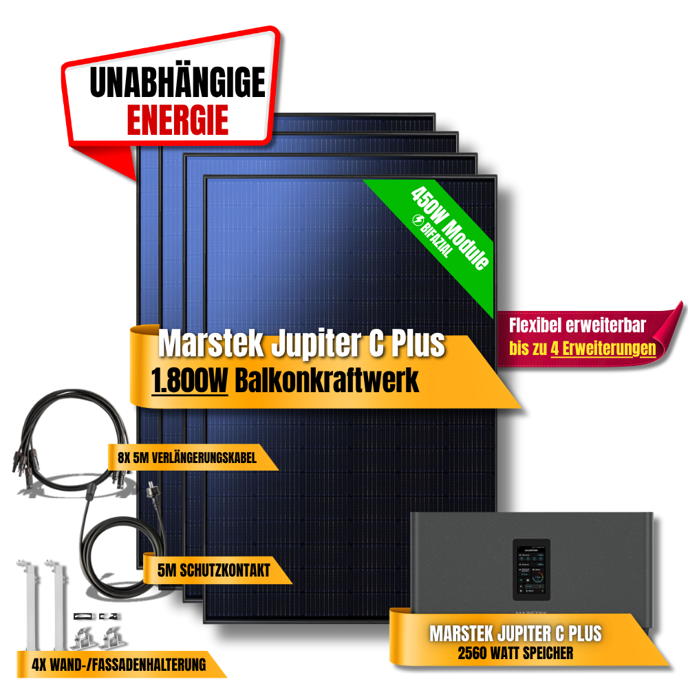 1800W Marstek Jupiter C Plus Balkonkraftwerk