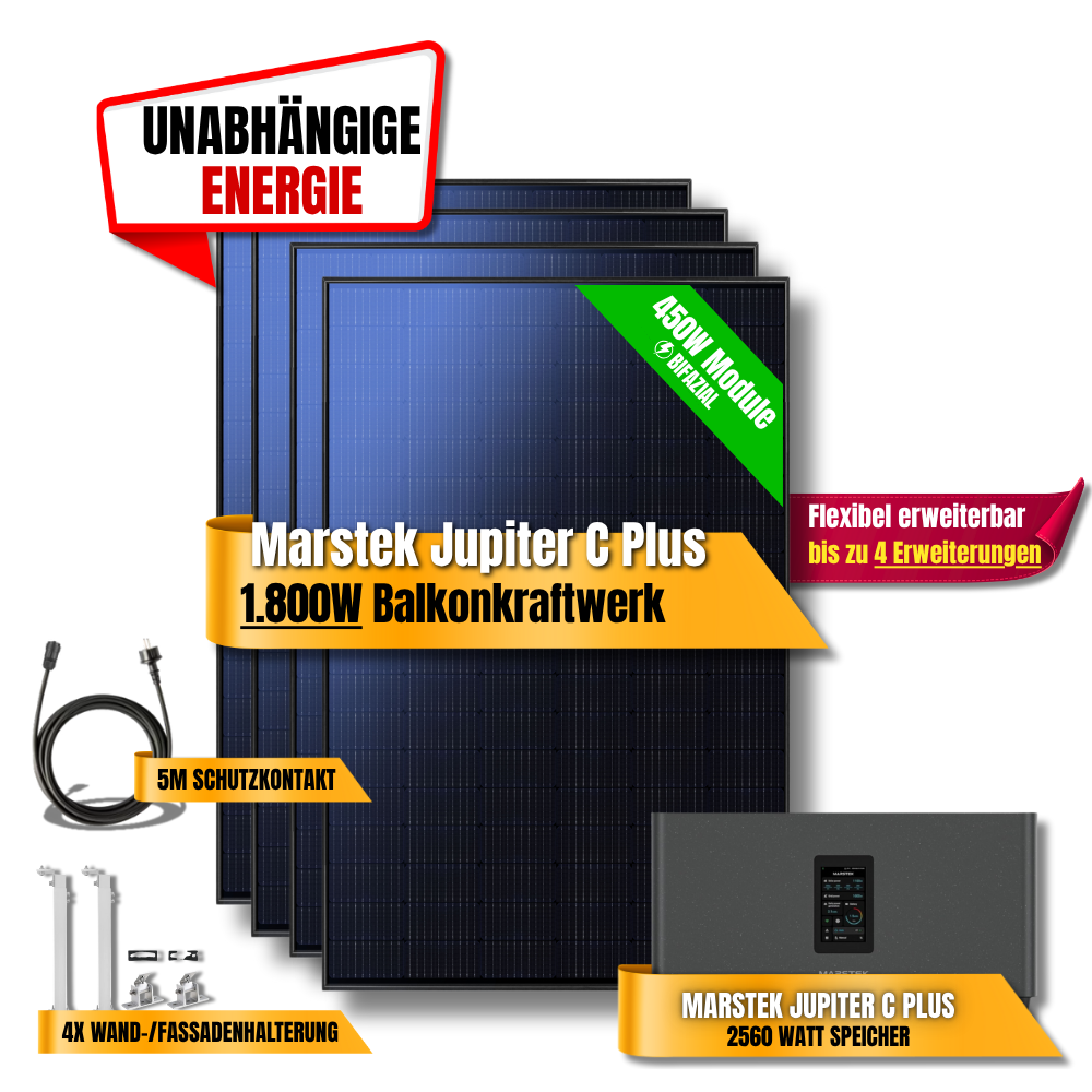 1800W Marstek Jupiter C Plus Balkonkraftwerk