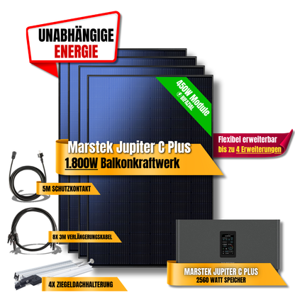 1800W Marstek Jupiter C Plus Balkonkraftwerk