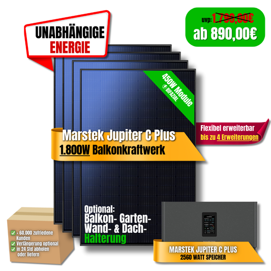 1800W Marstek Jupiter C Plus Balkonkraftwerk