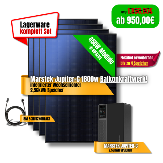 1800W Balkonkraftwerk Marstek 2,56kWh Jupiter-C