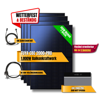 1800 Watt Tuya CBE 2000-Pro Balkonkraftwerk