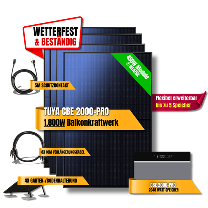 1800 Watt Tuya CBE 2000-Pro Balkonkraftwerk