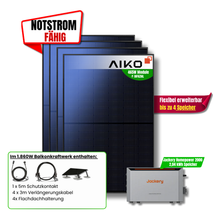 1.860W Jackery HomePower 2000 Balkonkraftwerk