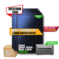 2000 W Balkonkraftwerk Anker SOLIX Solarbank 3 Pro Speicher