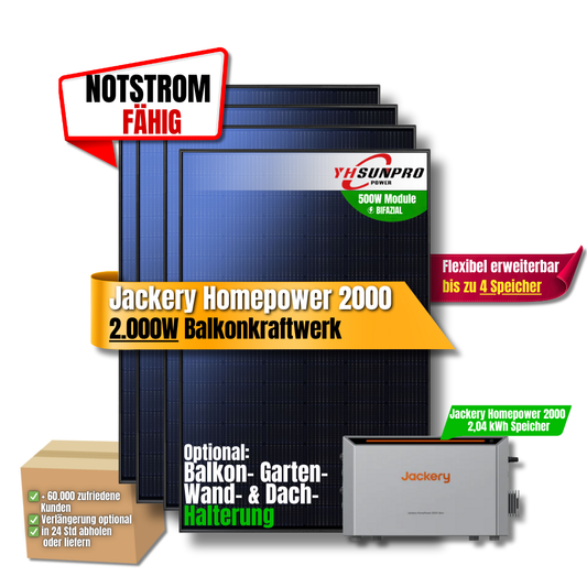 2000W Jackery Home Power 2000 Balkonkraftwerk