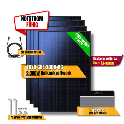 2000 Watt Tuya CBE 2000-AC Balkonkraftwerk