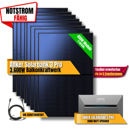3600W Anker 3 Pro Balkonkraftwerk