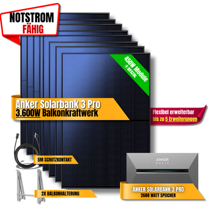 3600W Anker 3 Pro Balkonkraftwerk
