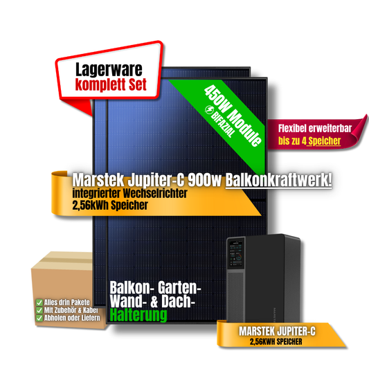900W Balkonkraftwerk Marstek 2,56kWh Jupiter-C