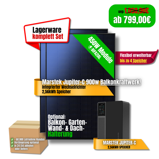 900W Balkonkraftwerk Marstek 2,56kWh Jupiter-C