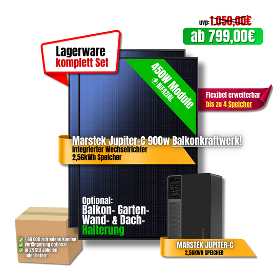 900W Balkonkraftwerk Marstek 2,56kWh Jupiter-C